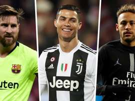 Trois stars du football mondial. Goal