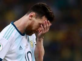 Messi was sent off for Argentina on Saturday. GOAL