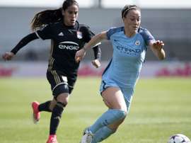 Lucia Bronze, joueuse de Manchester City, lors d'un match de Ligue des champions contre Lyon. AFP