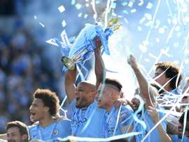 Manchester City lift yet another Premier League title. GOAL