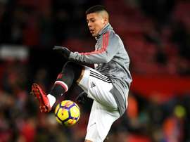 Rojo limped off. GOAL