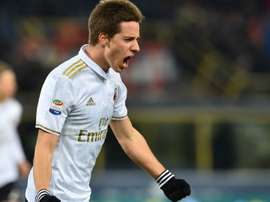 Mario Pasalic lors du match opposant Milan à Bologne. GOAL