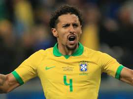 Marquinhos starts for Brazil. GOAL