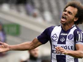 Martin Braithwaite, capitaine de Toulouse, lors d'un match de Ligue 1. AFP