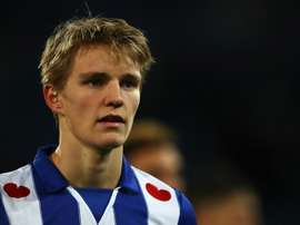Martin Odegaard, dans un match avec Heerenveen, de la ligue hollandaise. AFP