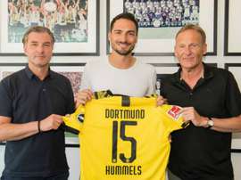 Hummels has rejoined Dortmund from Bayern. GOAL