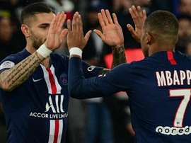 Icardi e Mbappé, autori entrambi di una doppietta. AFP