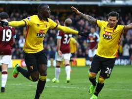New Watford signing M'Baye Niang celebrating. Goal