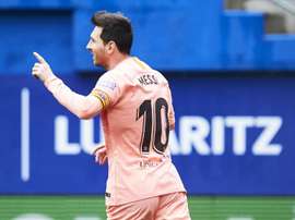 Messi scored a brace against Eibar on Sunday. GOAL