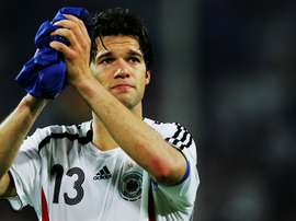 Michael Ballack lors du match avec l'Allemagne. AFP