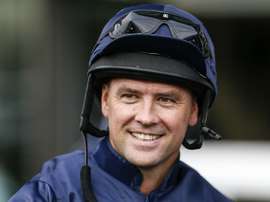Owen made his horse racing debut in a charity event at Ascot on Friday. AFP