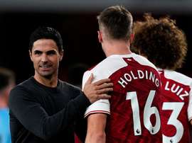 Arteta heureux de la victoire. goal