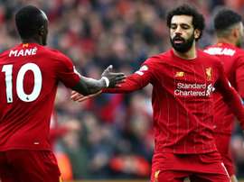 Mohamed Salah (R) was once again vital for Liverpool. GOAL
