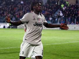 Moise Kean scores for Juventus. GOAL