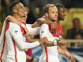Les hommes de Jardim après un but contre Lille. Goal