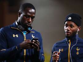 Moussa Sissoko, Georges-Kevin Nkoudou, lors de son étape à Tottenham. AFP