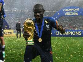 NGolo Kante France World Cup trophy