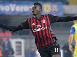 M'Baye Niang in action with Milan. Goal