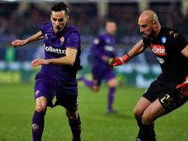 Nikola Kalinic Pepe Reina Fiorentina Napoli Serie A