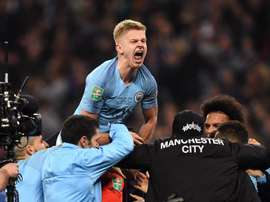 Oleksandr Zinchenko after the League Cup victory. GOAL