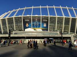 The Olimpiyskiy Stadium in Kiev. GOAL