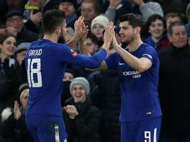 Olivier Giroud, Alvaro Morata, Chelsea, 17/18. Goal