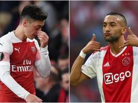 Overmars says he recommended Arsenal to sell Ozil (L) and take Ziyech (R). GOAL
