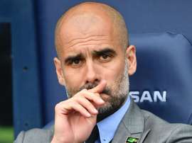 L'entraîneur de Manchester City, Pep Guardiola, lors d'un match de Premier League. AFP