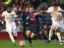 Philippe Coutinho on the way to scoring against United yesterday. GOAL