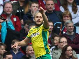 Pukki scored for Norwich as the Canaries won the Championship title. GOAL