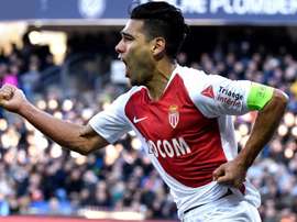 Radamel Falcao scoring for Monaco. GOAL
