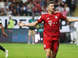Lewandoswki plundered a hat-trick. GOAL