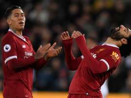 Roberto Firmino, Mohamed Salah, Liverpool. GOAL