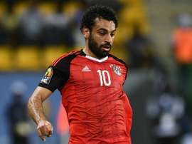 Roma's star Salah playing for Egypt. Goal