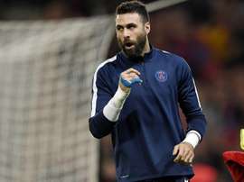 Le gardien italien Salvatore Sirigu sous les couleurs parisiens. AFP