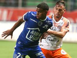 Samuel Grandsir et Ruben Aguilar, Troyes-Montpellier, Ligue 1. GOAL