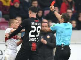 Ascaibar was sent off against Leverkusen. GOAL