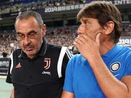 Conte (R) says Sarri should not complain having to play in the daytime. GOAL