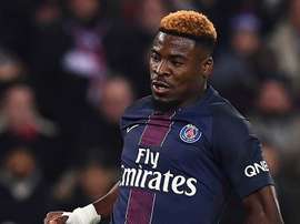 Serge Aurier, défenseur du PSG, dans un match de Ligue 1. AFP