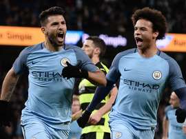 Sergio Aguero Leroy Sane Manchester City Huddersfield FA Cup 01032017