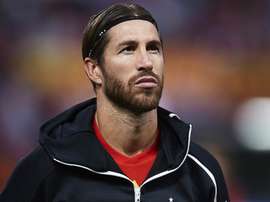 David Beckham congratulates Sergio Ramos after breaking Spain record