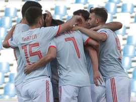 Spain grabbed a crucial win late on v Belgium. GOAL