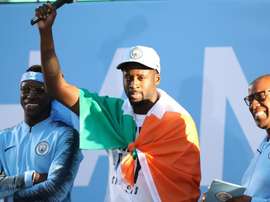 Touré was present to see City win the league on Sunday. GOAL