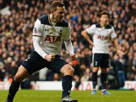 Vincent Janssen, lors d'un match de Premier League avec Tottenham. AFP