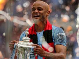 Vincent Kompany won the treble with Man City this season. GOAL
