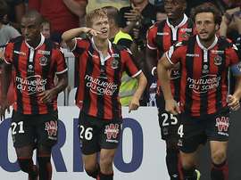 Vincent Koziello, lors d'un match de Ligue 1 avec Nice. AFP