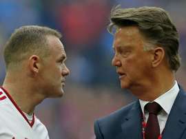 Wayne Rooney and Louis van Gaal. Goal