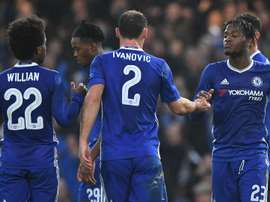 Branislav Ivanovic with Chelsea team-mates. Goal