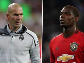 Il francese immortalato con Zidane a Dubai. AFP
