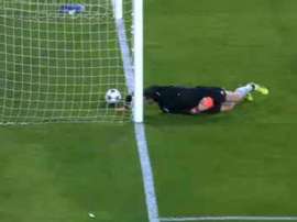 Soria couldn't stop the ball going into the back of the net. Captura